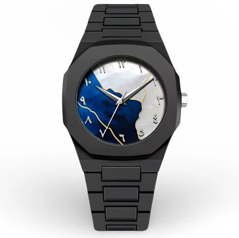 Blue & White Dial Arabic Watch